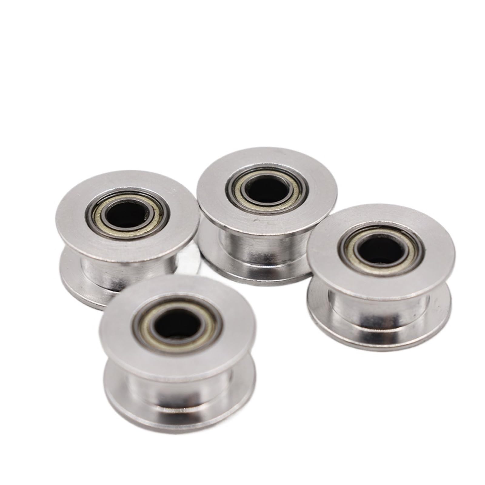 Polea tensora de rueda síncrona 2GT 16T 20T 25T 30T 36T, diámetro interior de 3/4/5/6/7/8 mm, ancho de 7/11 mm, sin dientes y con cojinete for correa GT2(2GT-36T Bore 4mm,Without Teeth,7mm)