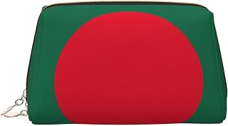 Flag of Jamaica Leather Makeup Bag Cosmetic Storage Bag Suitable for Carrying Cosmetics with You, Flag of Bangladesh, One Size