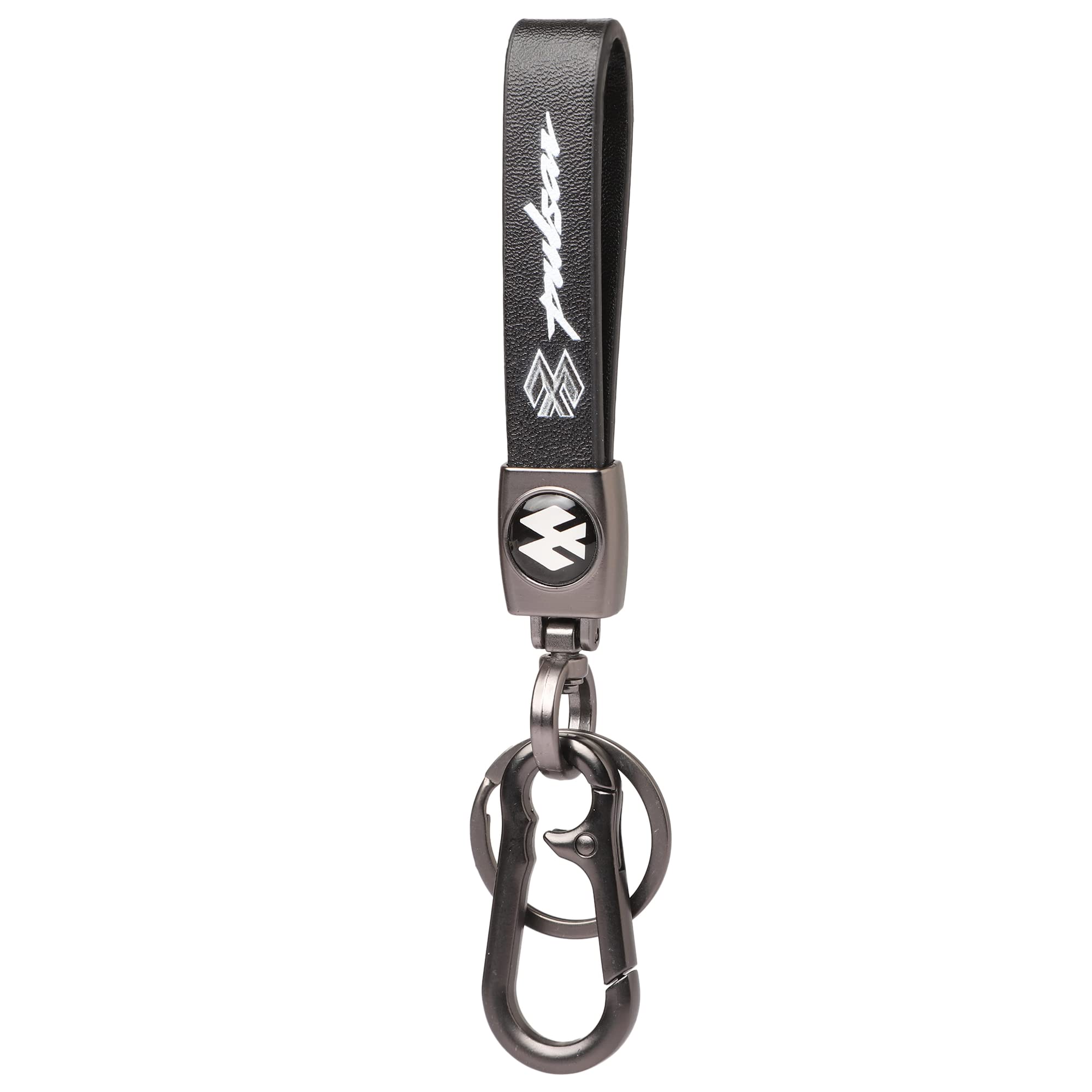 Long Leather Key Chain, Key Ring with Metal & Leather finish Key Chain for Men & Women & for Gift