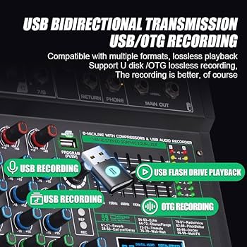 Amazon.com: Doslnlya XF8 Professional Mixer Sound Board Console