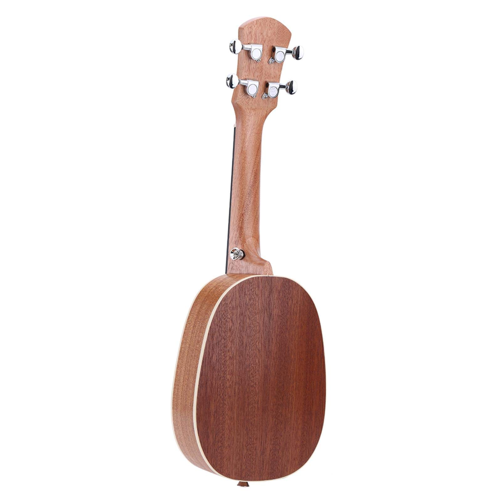 Ukulele soprano da 21 pollici, sapele, palissandro opaco, tastiera e ponte, 4 corde in nylon, per bambini principianti, 21 pollici.