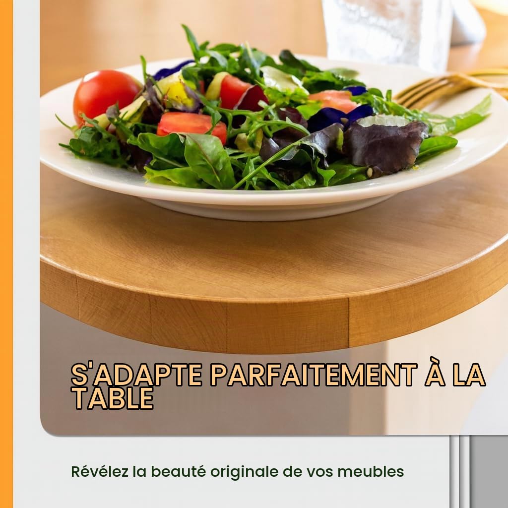 Film de protection de table 2 mm rond transparent - Protection de table avec bord oblique, nappe transparente lavable, sur mesure, fabriqué en Allemagne (110 cm)