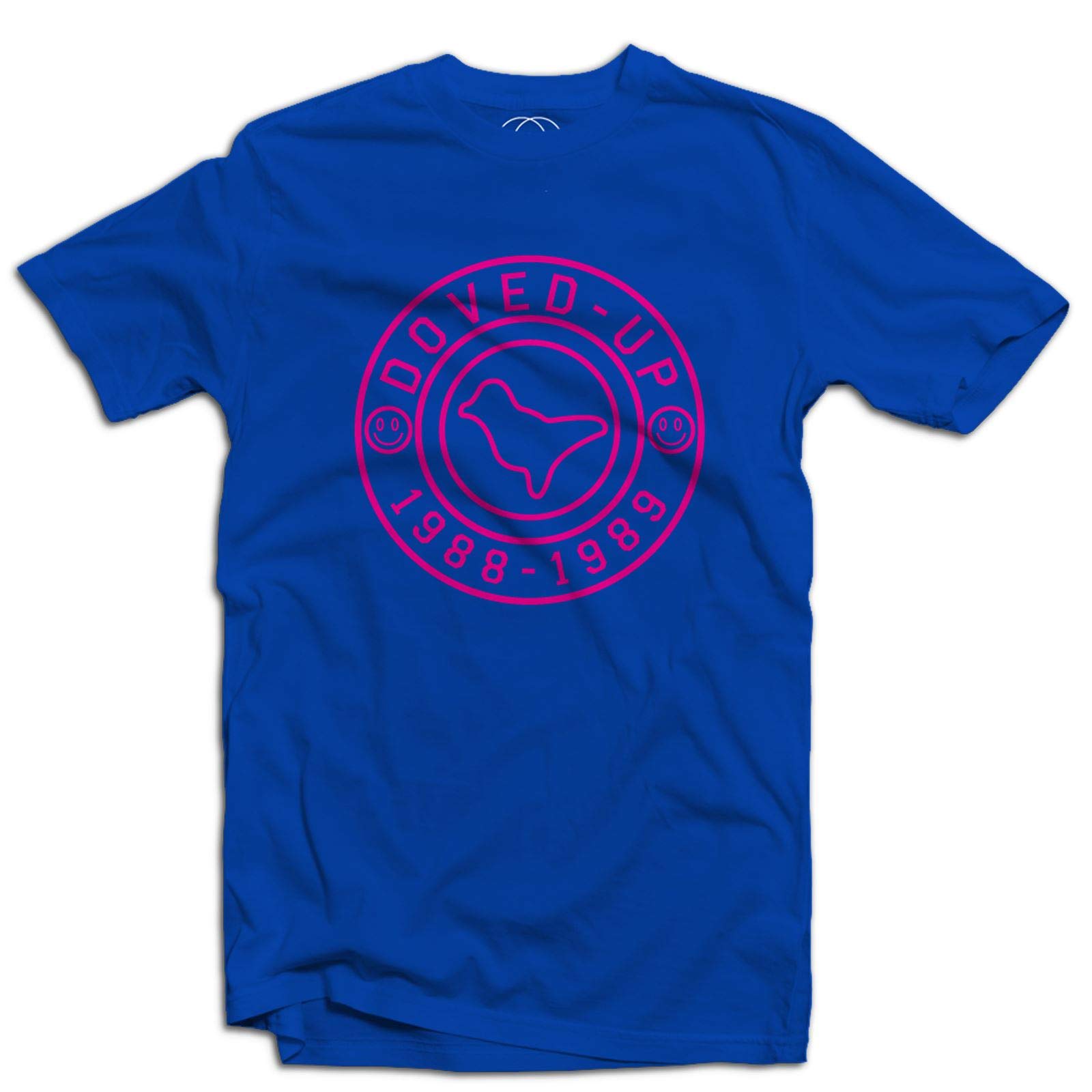 Doved Up EDM Acid House Music Techno Rave Ecstasy Mens T-Shirt (XXXL, Royal Blue)