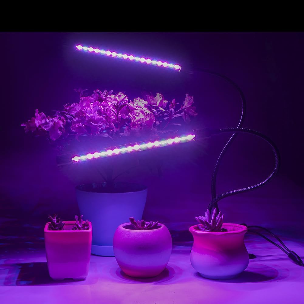 Clip On Grow Light for Indoor Plants,2 Pack Full Spectrum Led Plant Grow Lights with Auto-Timer, Plant Growing Lamp for Seed Starting,Houseplants, Bonsai, Pot Plant,2 Lamp(2pack)
