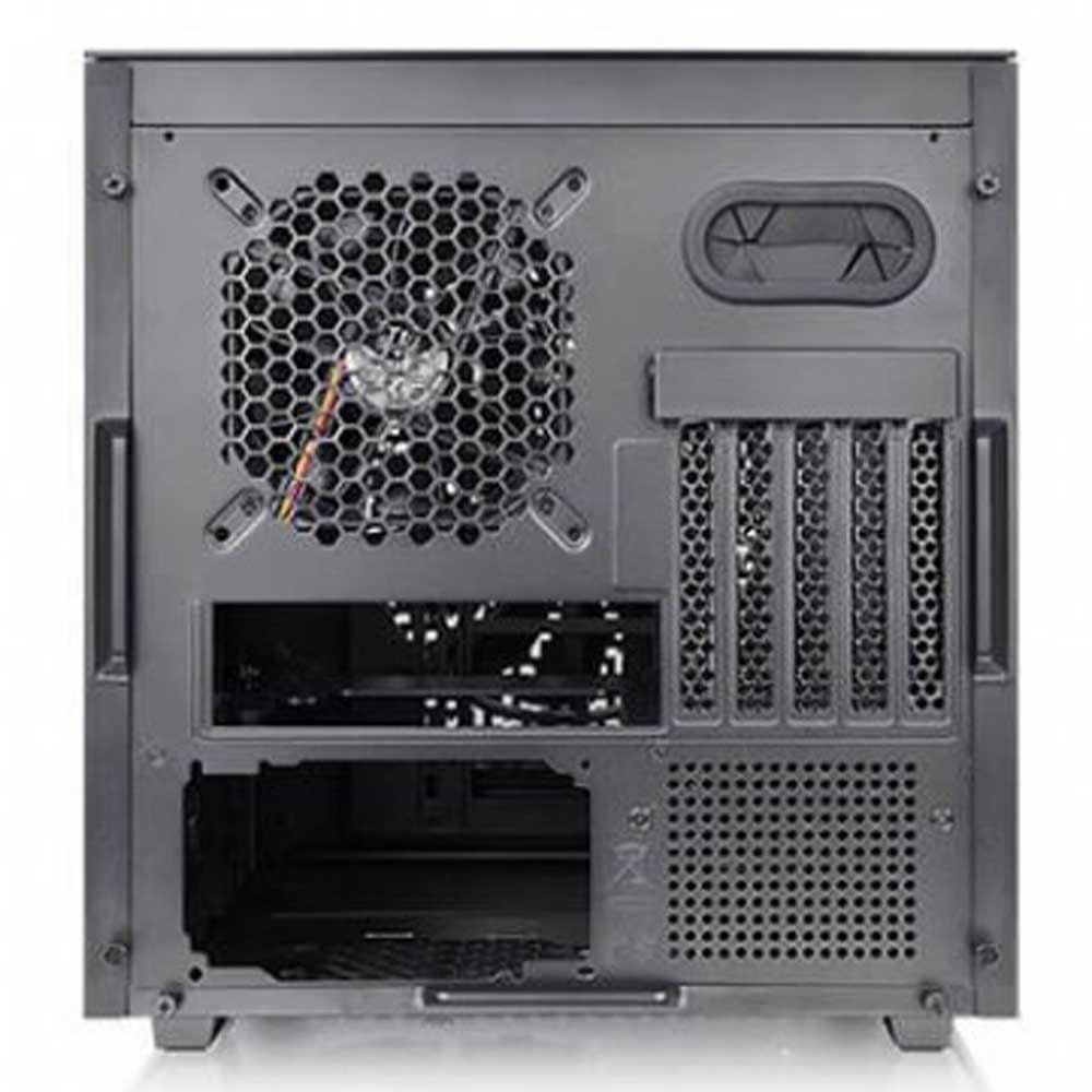 Thermaltake Divider 200 TG Air Black | Micro-ATX-PC-Gehäuse | 2 x gehärtetes 3mm Glasseitenteil | Mesh-Panel | schwarz