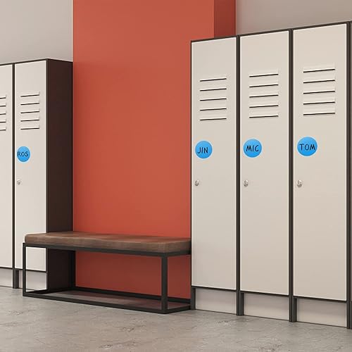 Miniatura 3 de EVQ 200 cintas de marcado de piso en forma de puntos de 3.5 pulgadas, puntos de vinilo extraíbles para el aula, marcador de línea de distanciamiento