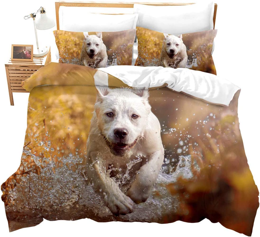Housse de couette 200x200 chien compagnon idéal pour des nuits douces et sereines