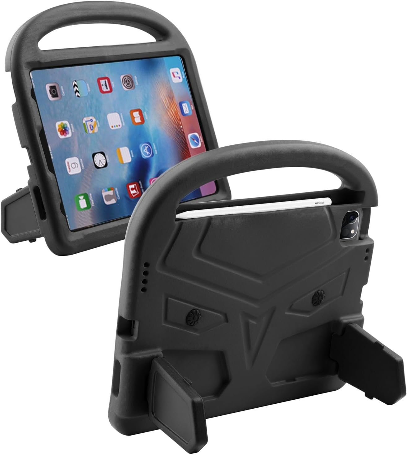 Tablet PC Bags Cases Sleeves Tablet Case Compatible with Kids Compatible with iPad Pro 11 Inch 2022/2021/2020/2018 Case - Lightweight EVA Shockproof Protective Handle Stand Cover(Black)
