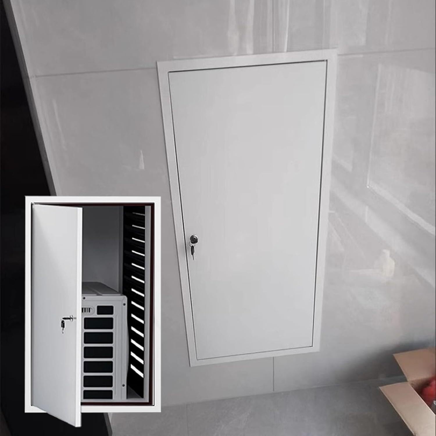 Kanduo One Color Plumbing Access Door Access Panel Service Shaft Hatch Lockable, Electrical Plumbing Wall Door For Shower Valve Drywall(40X90cm)