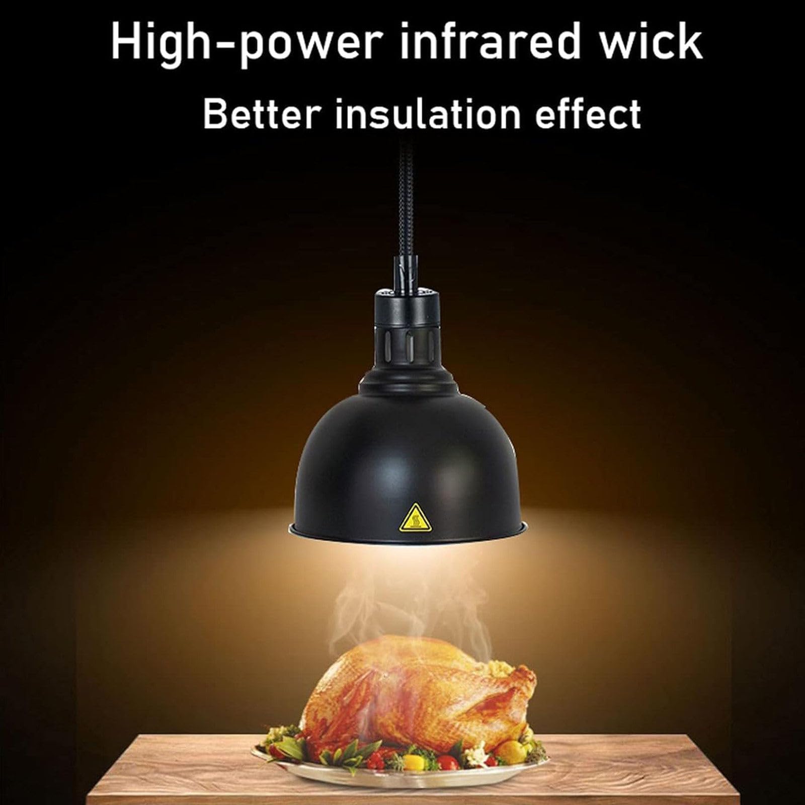Lampada scaldavivande, lampada riscaldante per alimenti, adatta per lampada riscaldante per barbecue per ristoranti di hotel a buffet, attrezzatura per ristoranti,B