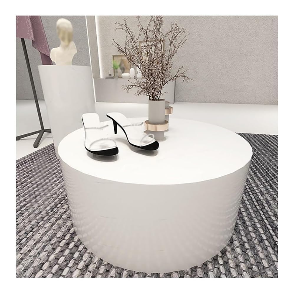 MNUvxzaewf White Round Pedestal Display Stand - 19.7"x5.9" Vertical Column for Event Decor, Clothing Store & Bridal Shop Mannequin, Shoe(White,19.7x7.9in)