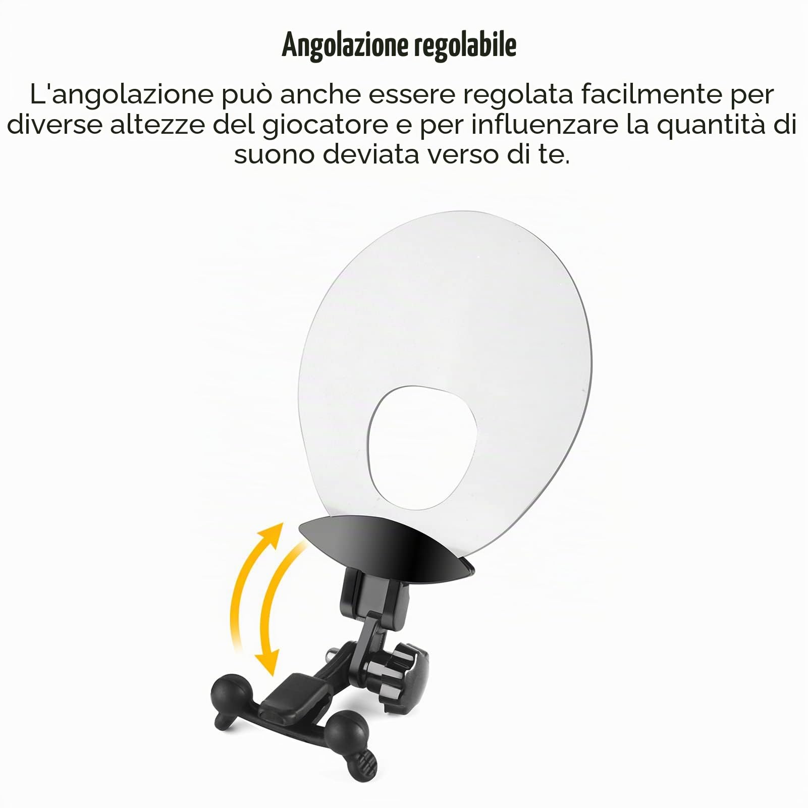 Deflettore di Sassofono, Suono di Deflettore di Sassofono in Plastica con Muto e Riflettere Funzioni Sonore Regolabili Angolare Sax Campanello di Protezione