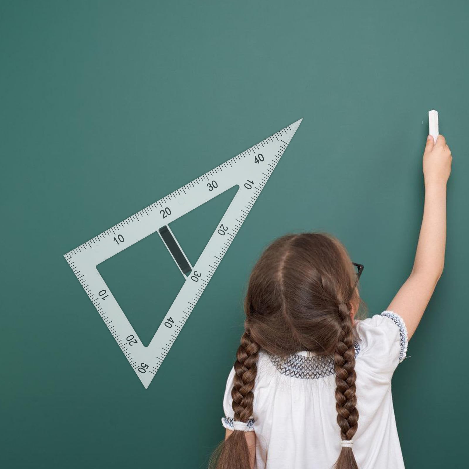 Magnetisches Dreieckslineal aus Abs Kunststoff für Mathematik und Physik mit Transparentem Material und Vielseitigen Zeichenfunktionen im Unterricht