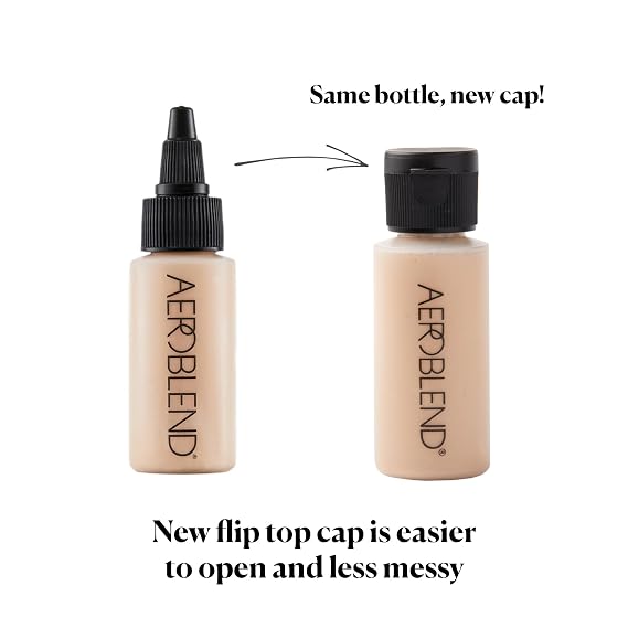 AEROBLEND Airbrush Foundation Makeup: Professional, Water-Based, Buildable, Long-wearing, For all skin types, 1 oz (N10)
