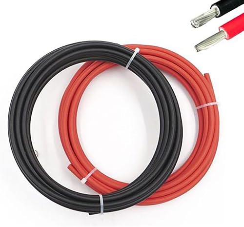 SiRCONY 6mm Solar PV Wiring Cable Kit (5m Red + 5m Black)