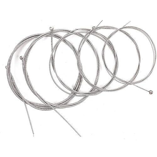 Jiayouy 5 Strings/Set Stainless Steel 5 String Bass Strings with Small Ball Ends String Gauges: 046-130