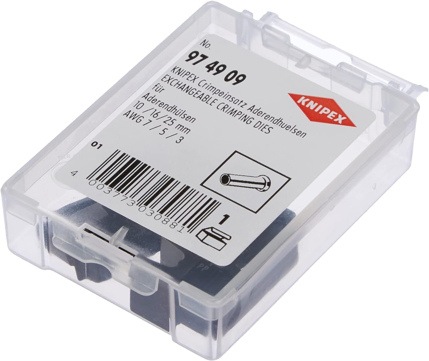 KNIPEX Matryca zagniatająca do tulejek kablowych, 97 49 19