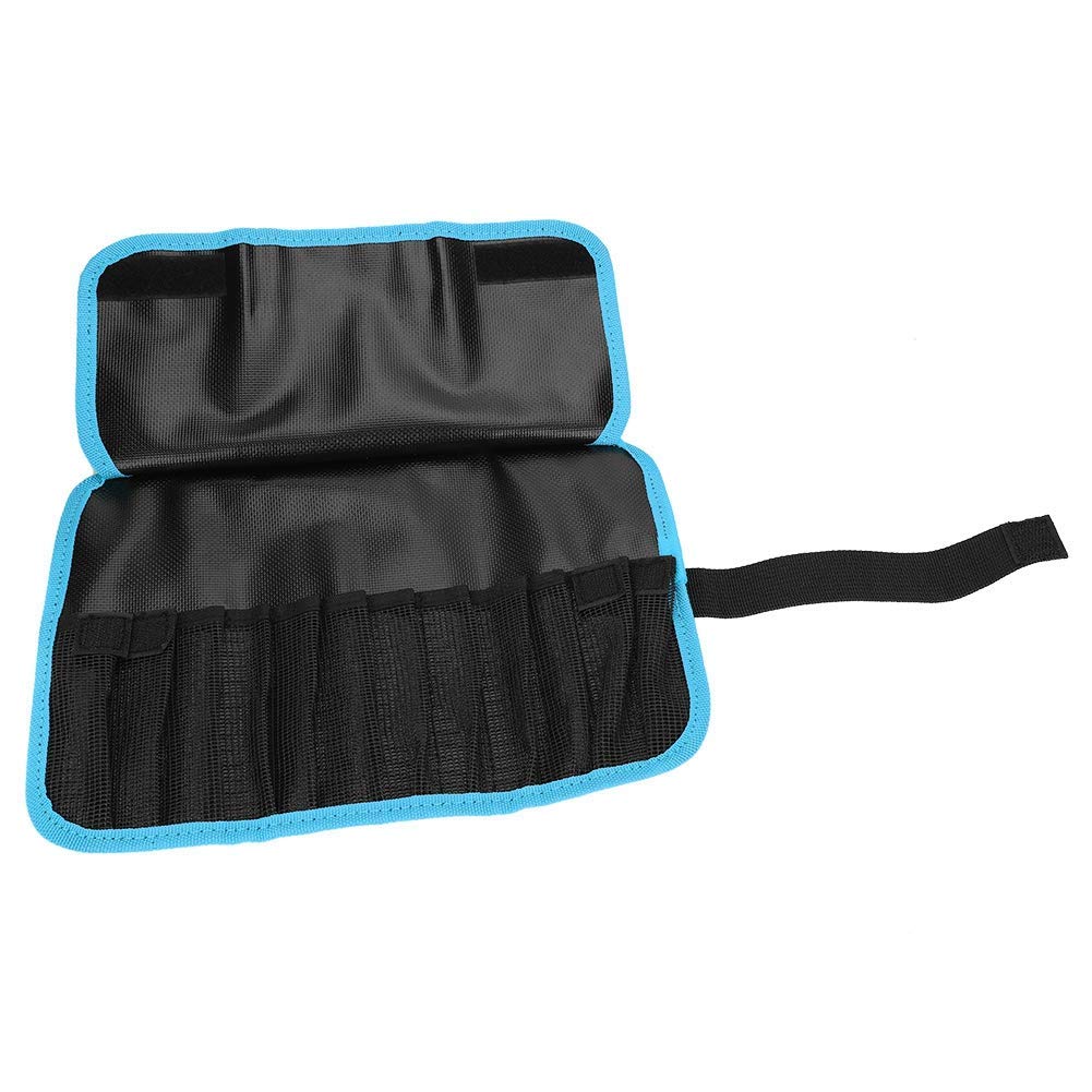Alomejor Borsa Pesca Impermeabile Portatile per Esche Jigs Cucchiai Lure Custodia Organizzata Accessori da Pesca All'Aperto Blu Sportiva
