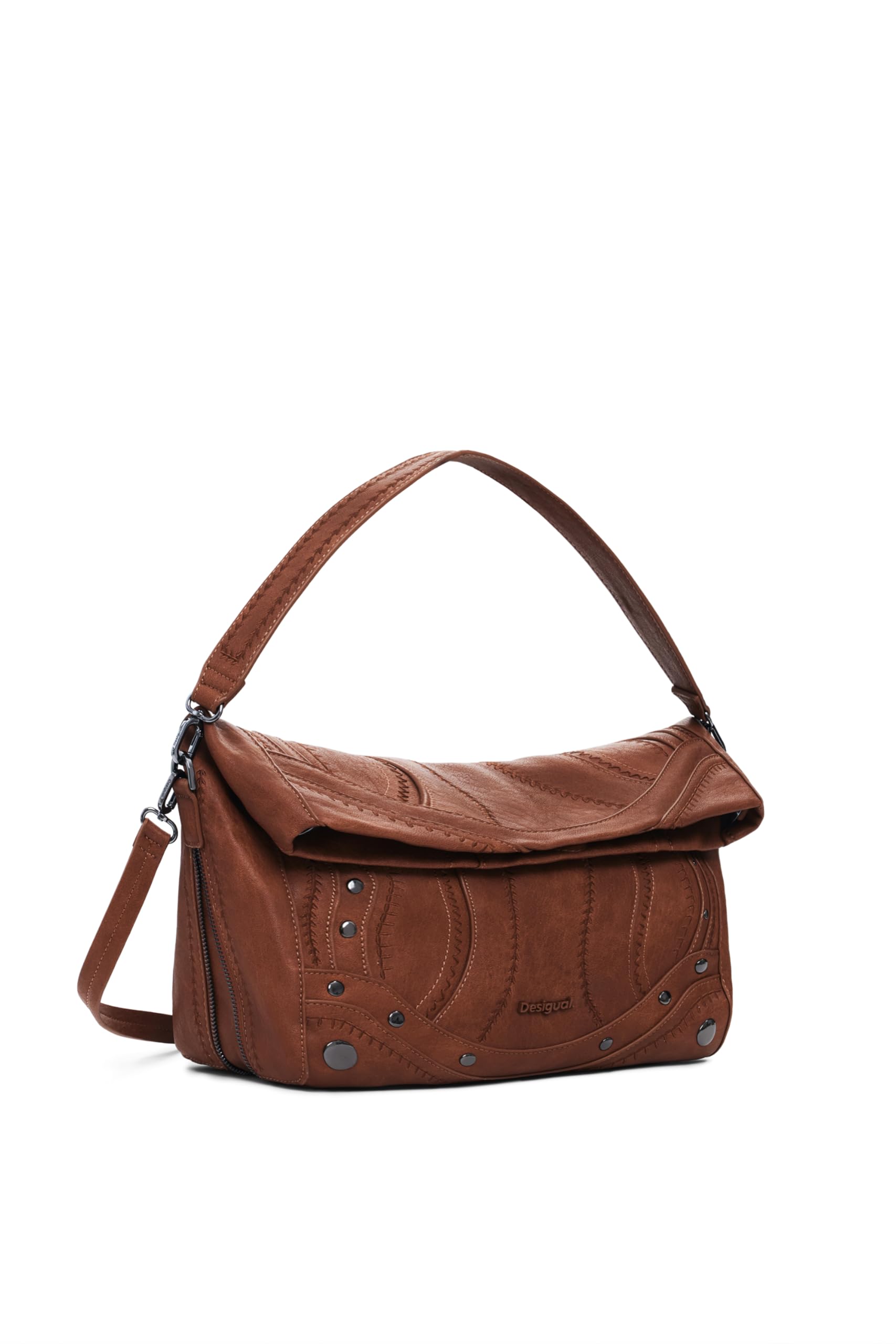 Desigual Handtasche Umhängetasche Loverty Embro Patch Hand Bag Camel braun