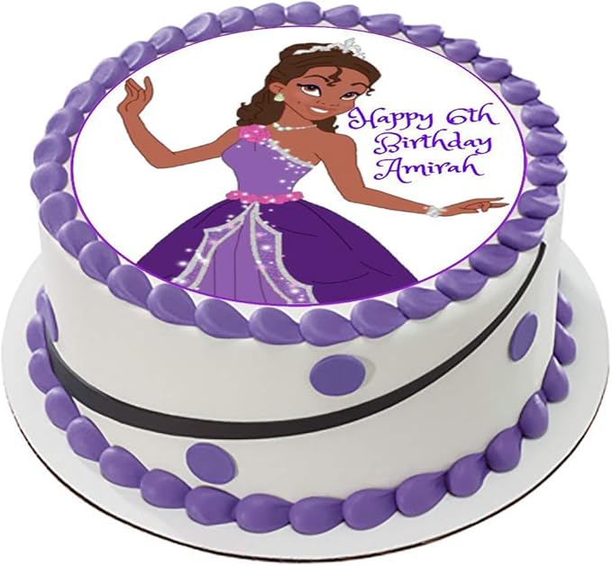 Topped Off Decoration De Gateau Ronde En Glacage Fondant Princesse Tiana 19 Cm Amazon Fr Epicerie