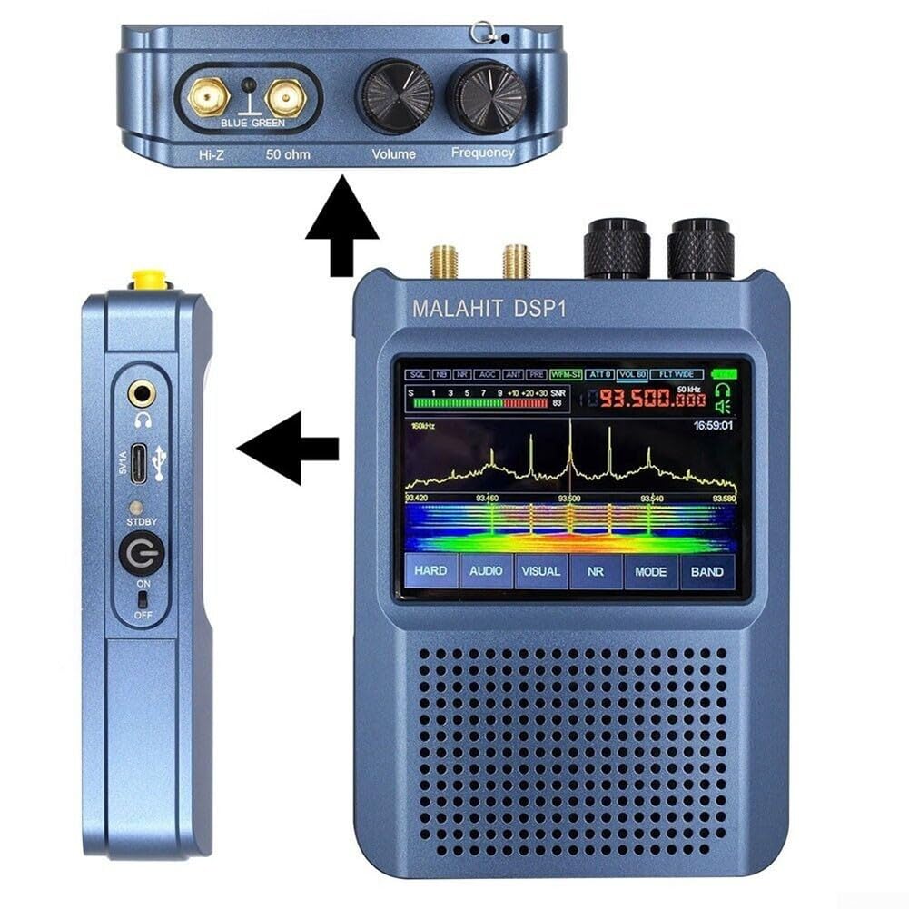 DSP1 1.10d 50KHz-250MHz 400MHz-2GHz Malachite S DR ricevitore Full Mode