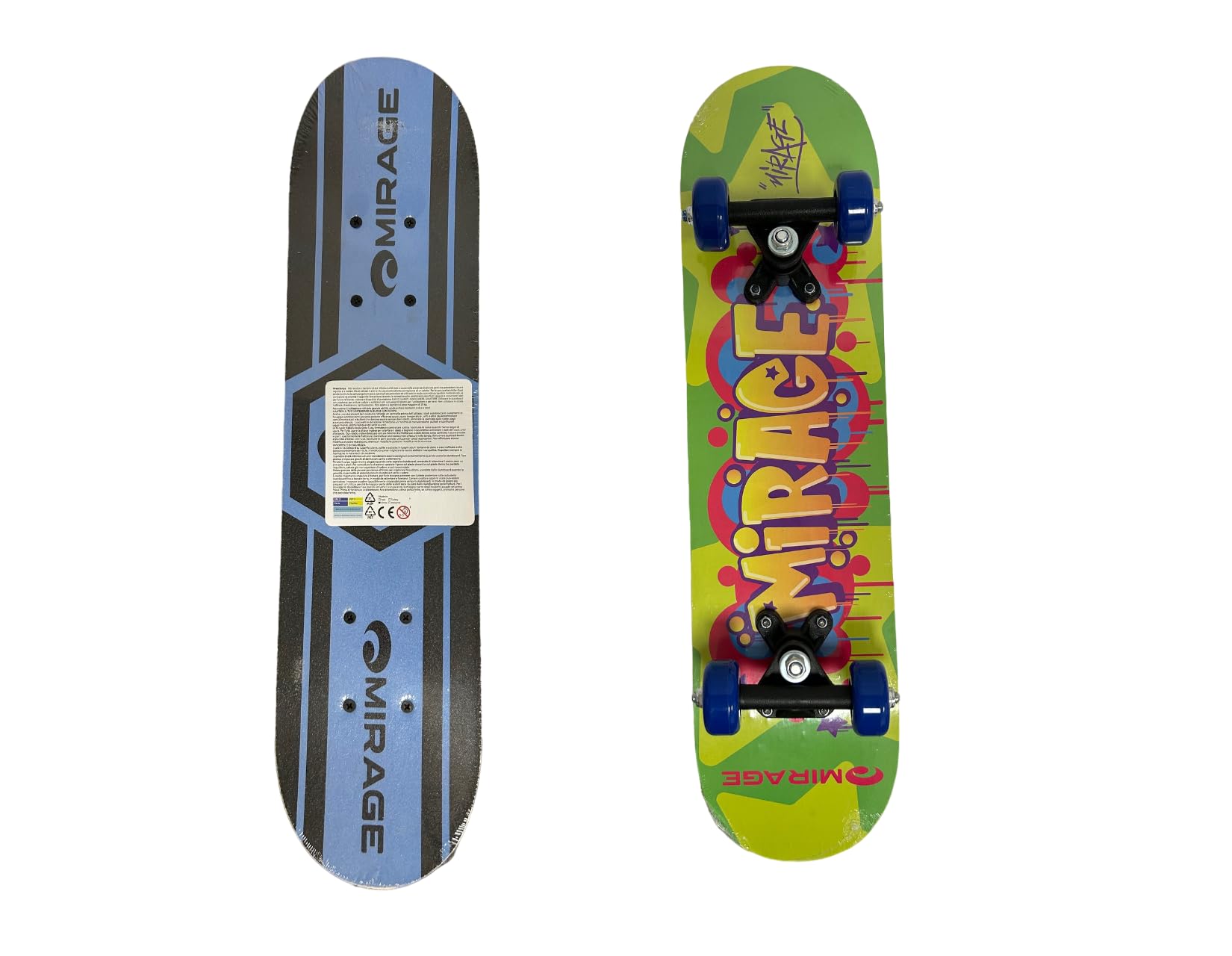 Skateboard pour enfants, Skate pour enfants, 60 cm, planche à roulettes pour enfant, planche de skate en bois, décoration complète avant et arrière, couleurs assorties, couleur aléatoire