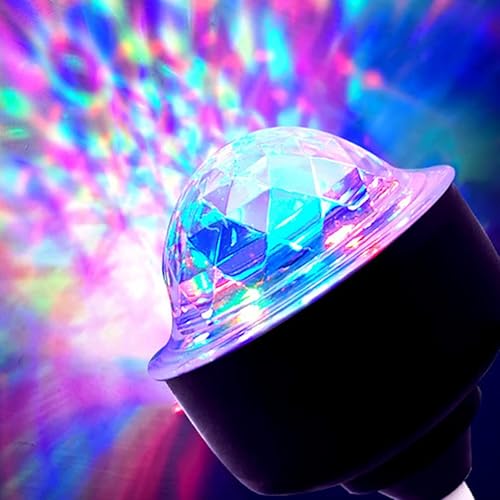 Miniatura 4 de Uonlytech 2 unids USB luz de escenario LED mini bolas disco disco luz estroboscópica luces de discoteca para fiestas USB mini discoteca mini lámpara