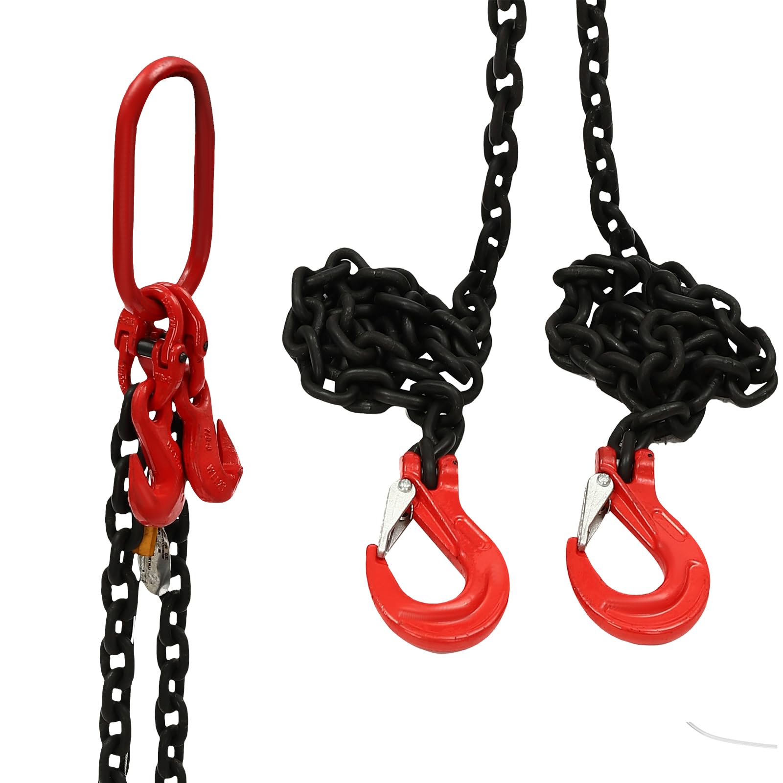 Catena per gru a 4 fili/2 fili – Catena per gru in lega di acciaio G80 per il sollevamento della catena con gancio di carico (2T 2M 2)