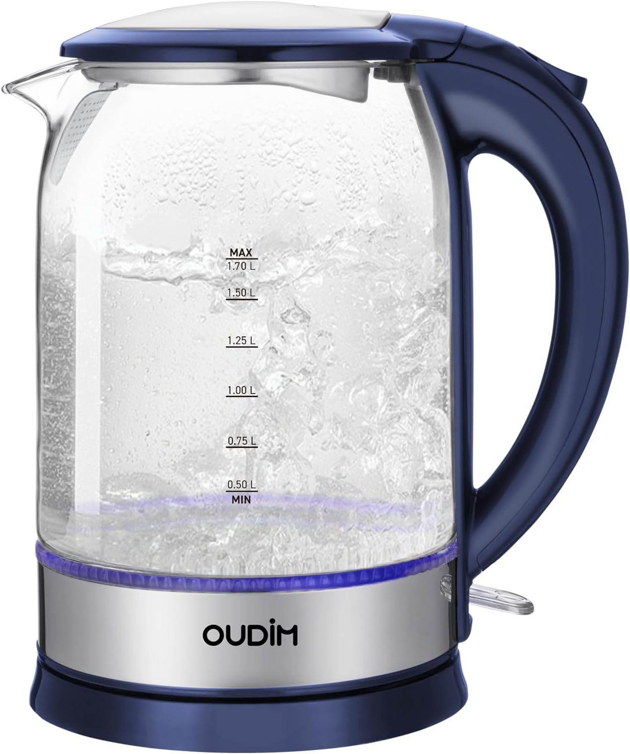 1500W Rapid Boiling Electric Water Kettle, 1.7L Water Boiler, Borosilicate Glass, Food Grade Stainless Steel, Overheat protection 1500W Rapid Boiling Electric Water Kettle, 1.7L Water Boiler, Borosilicate Glass, Food Grade Stainless Steel, Overheat protection