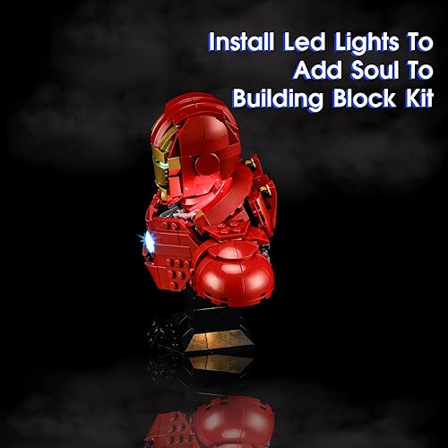 Vista 9 de Vaodest Luz LED para Lego Marvel Nano Gauntlet 76223 Kit de construcción, diseño y configuración compatible con el modelo Lego 76223