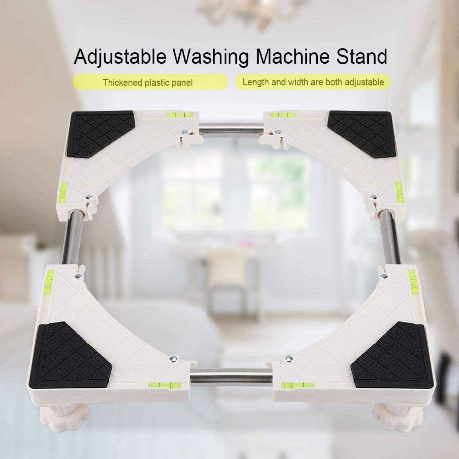 Cyrank Supporto per Lavatrice e asciugatrice, Supporto per Lavatrice con Mini Base per Frigorifero per Moquette per Base Mobile Universale Supporto per Frigorifero, asciugatrice e Frigorifero(S)