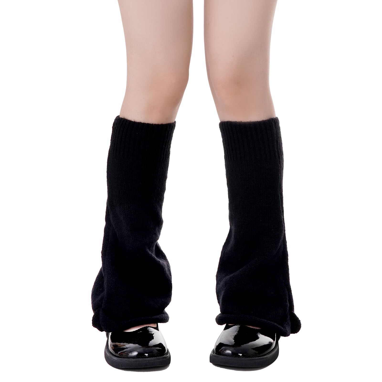 Y2K Ribbed Leg Warmers Womens Knit Long Boot Ankle Heap Sock Japanese Style Lolita Accessories for Winter Halloween