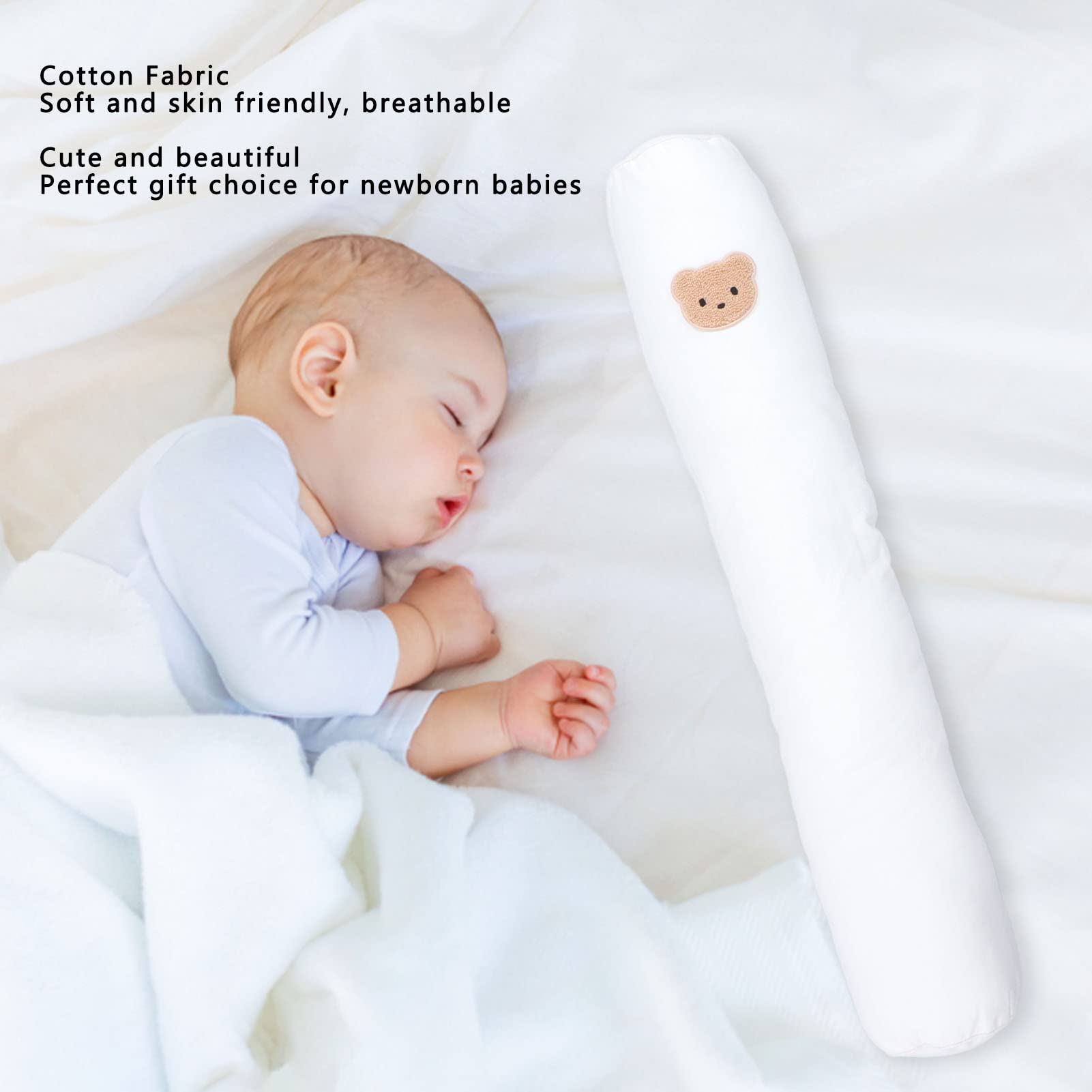 Oreiller Bébé Pour Dormir Sur Le Côté - Coussin Positionneur En Velours Doux - Dimensions 50x18 Cm - Pour Nouveau-nés Et Tout-petits