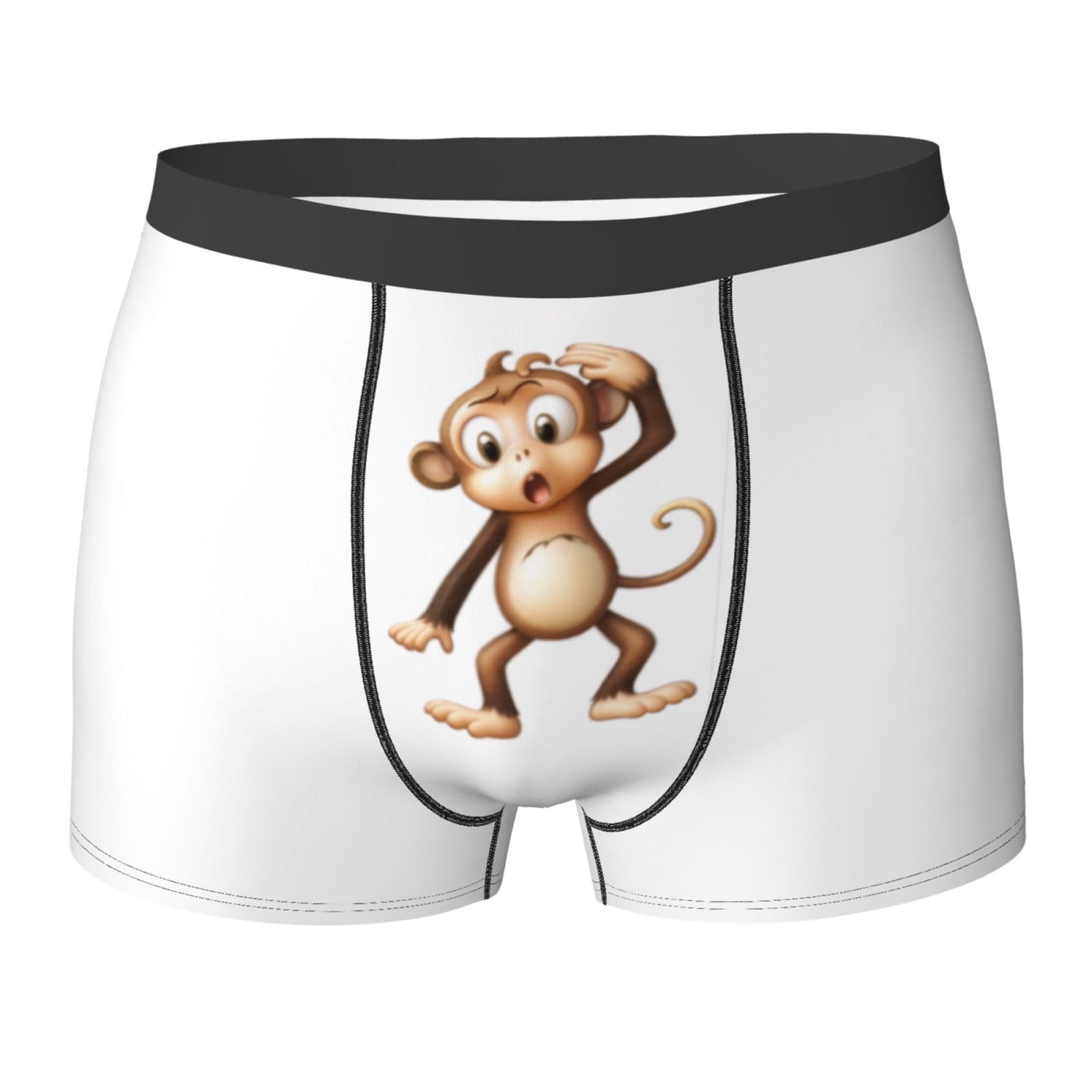 "Artypop" Men'S Boxer Briefs Low Rise Underwear Cute Monkey Print Man Shorts Breathable Microfibre Trunk Stretch Boxers Shorts
