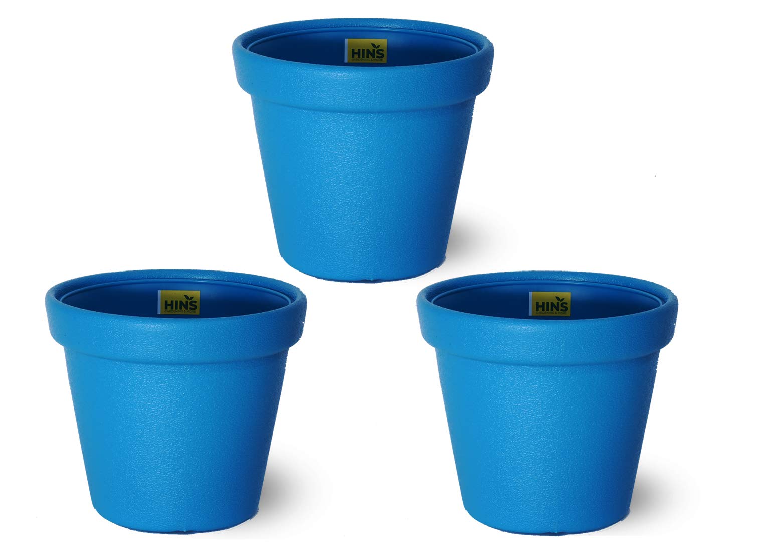 Buy HINS 12 Inch Cosmos Plastic Gardening Pot Set of 3 for Indoor and