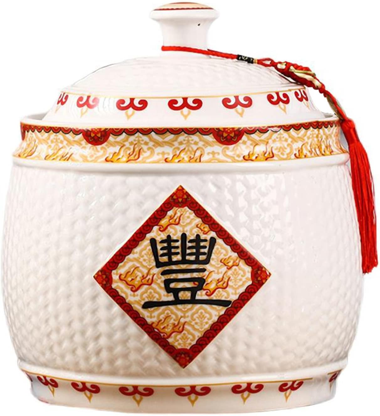 Food Storage Container Ceramic Rice Bucket Sealed Rice Tank
