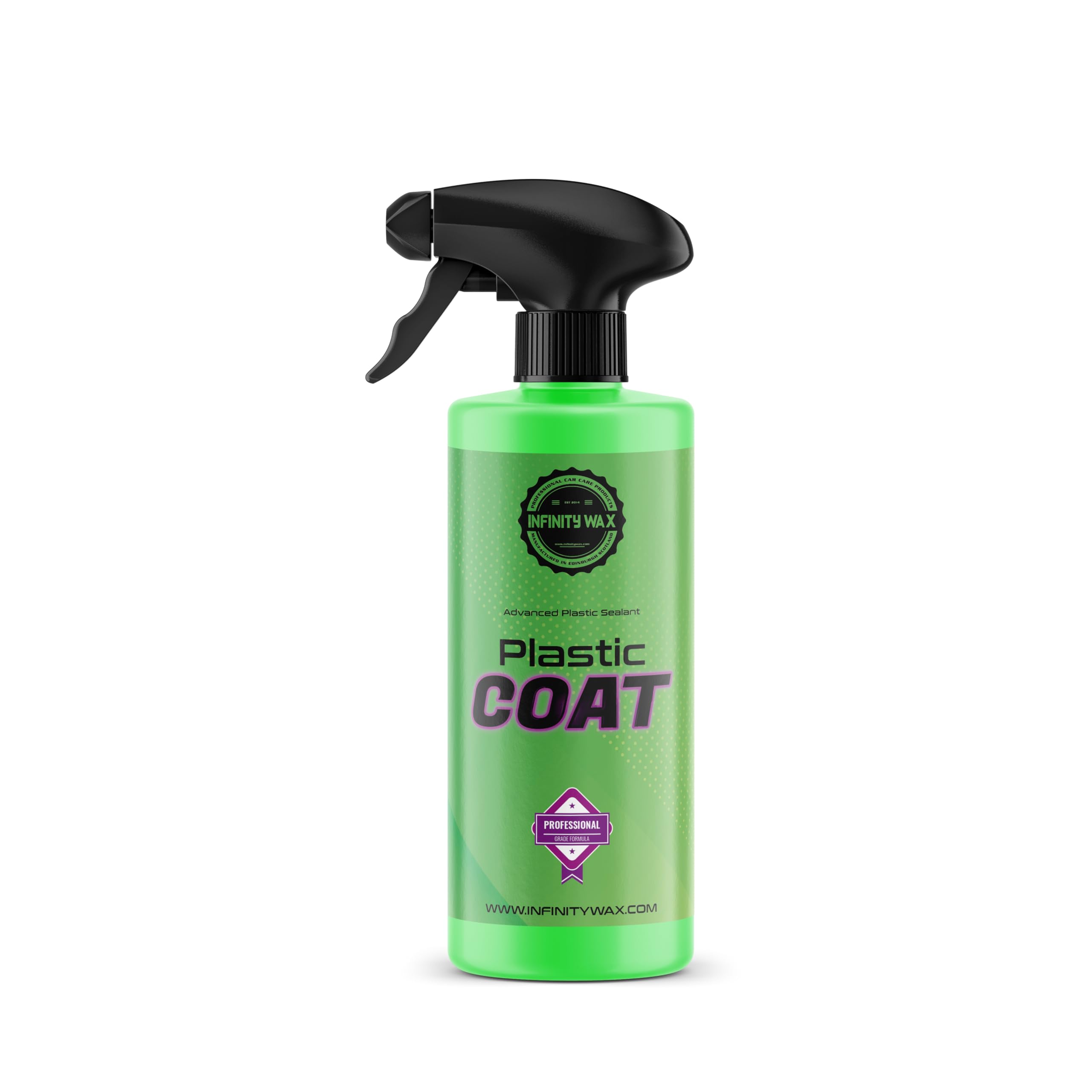 Infinity Wax Plastic Coat 500ml – Advanced Plastic Trim Restorer & Sealant. Long-Lasting UV Protection, OEM Finish Up to 6 Months Durability, Lemon Scent