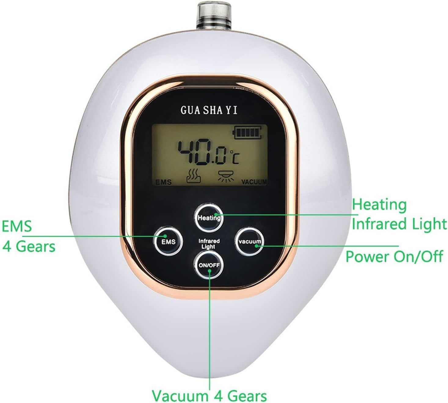 Massaggiatore Elettrico per coppettazione raschiante sottovuoto, Set per coppettazione Senza Fili Gua Sha, Calore e Pressione negativa per la Gamba della Spalla Posteriore