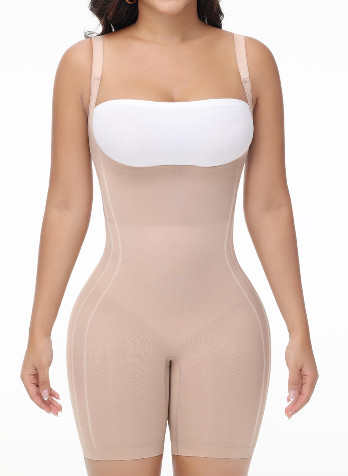 SHAPESHE Fajas Colombianas Moldeadoras Seamless Tummy Control Shapewear Bodysuit Shorts for Women Compression Bodyshaper