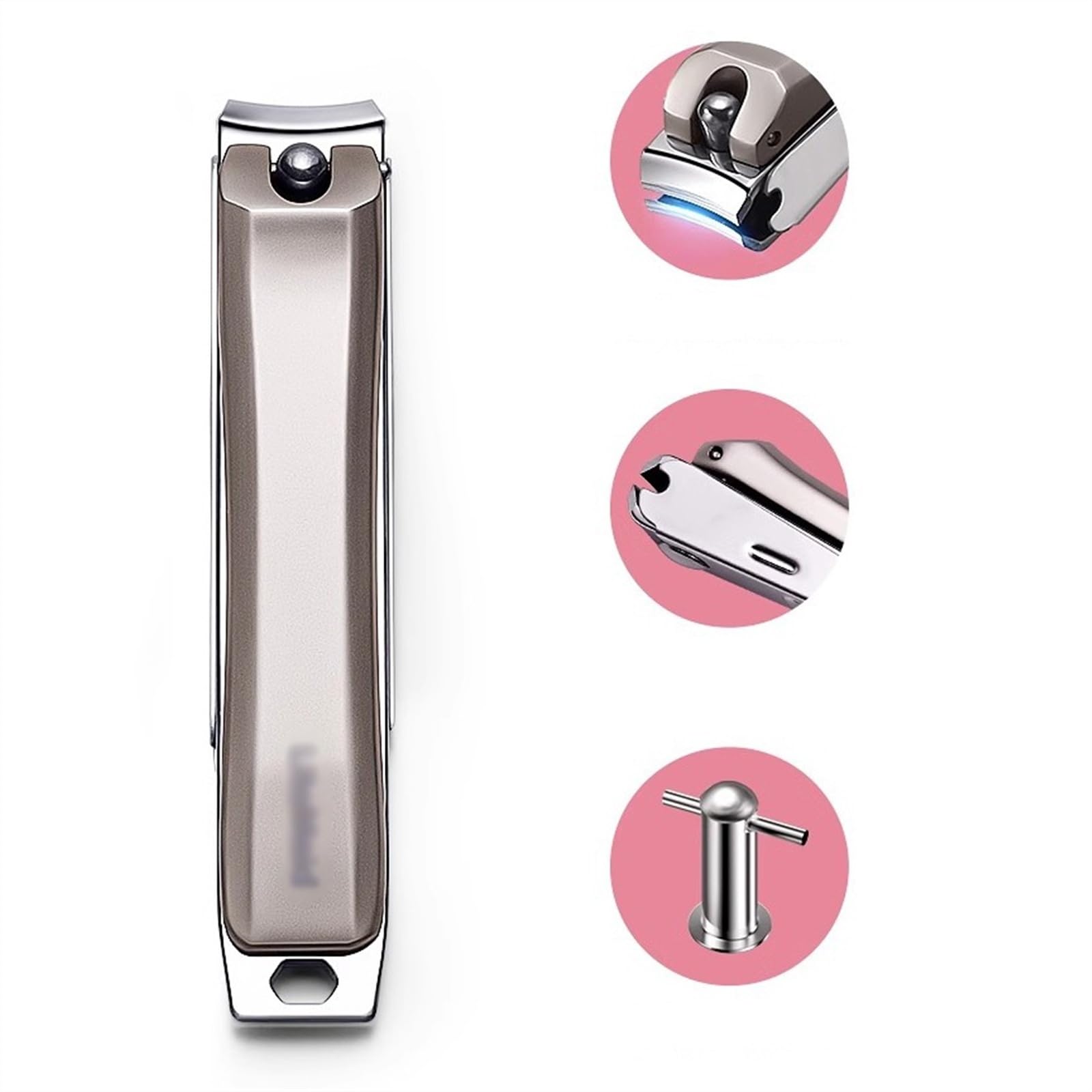 Juego de manicura, Kit de uñas, Juego de manicura, Nail Clipper Set For Women, 6 Pieces Stainless Steel Manicure Kit With Splash Proof Nail Clipper, Portable Travel Nail Care Tools With Leather Case F