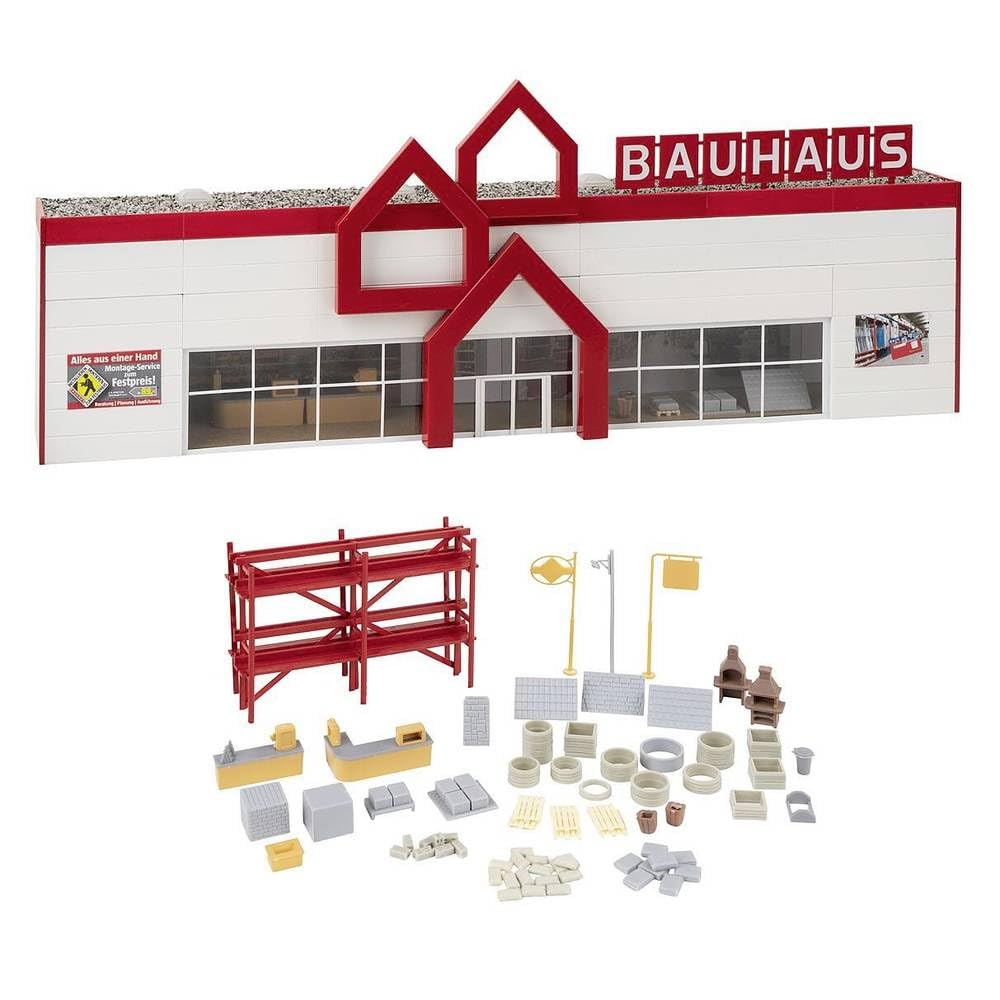 Baumarkt, Reliefmodell Systembau, Rot/Ausflug, Einfarbig (Getaway Solids)