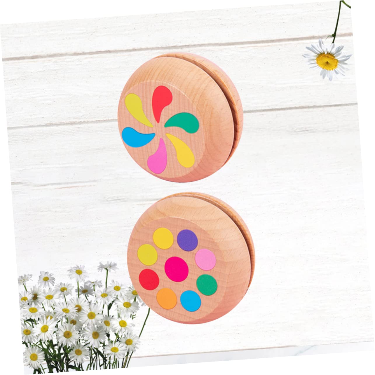 SUPVOX Unique Animal Designs Wooden Yo-yos Boys and Girls Educational Toy Wrist Strength Exercise for Boys and Girls