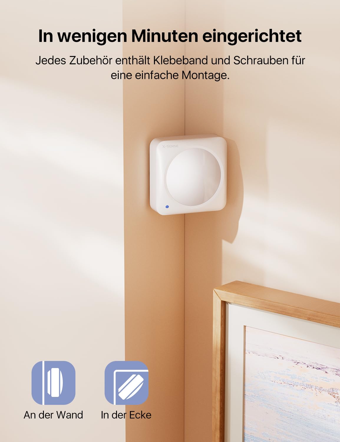 X-Sense Smart Home Sicherheitssystem AS12, Alarmanlage für Tür und Fenster, Codeschloss für die Haustür mit App, funktioniert mit Alexa, Tür- und Fenstersensoren, Bewegungsmeldern, Smart Home Keypad