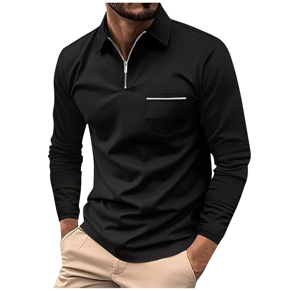 新品　BRIEFING CE MEN’S BIG POCKET POLO L Mens Quarter Zip Polo Shirts Casual Business Office Work