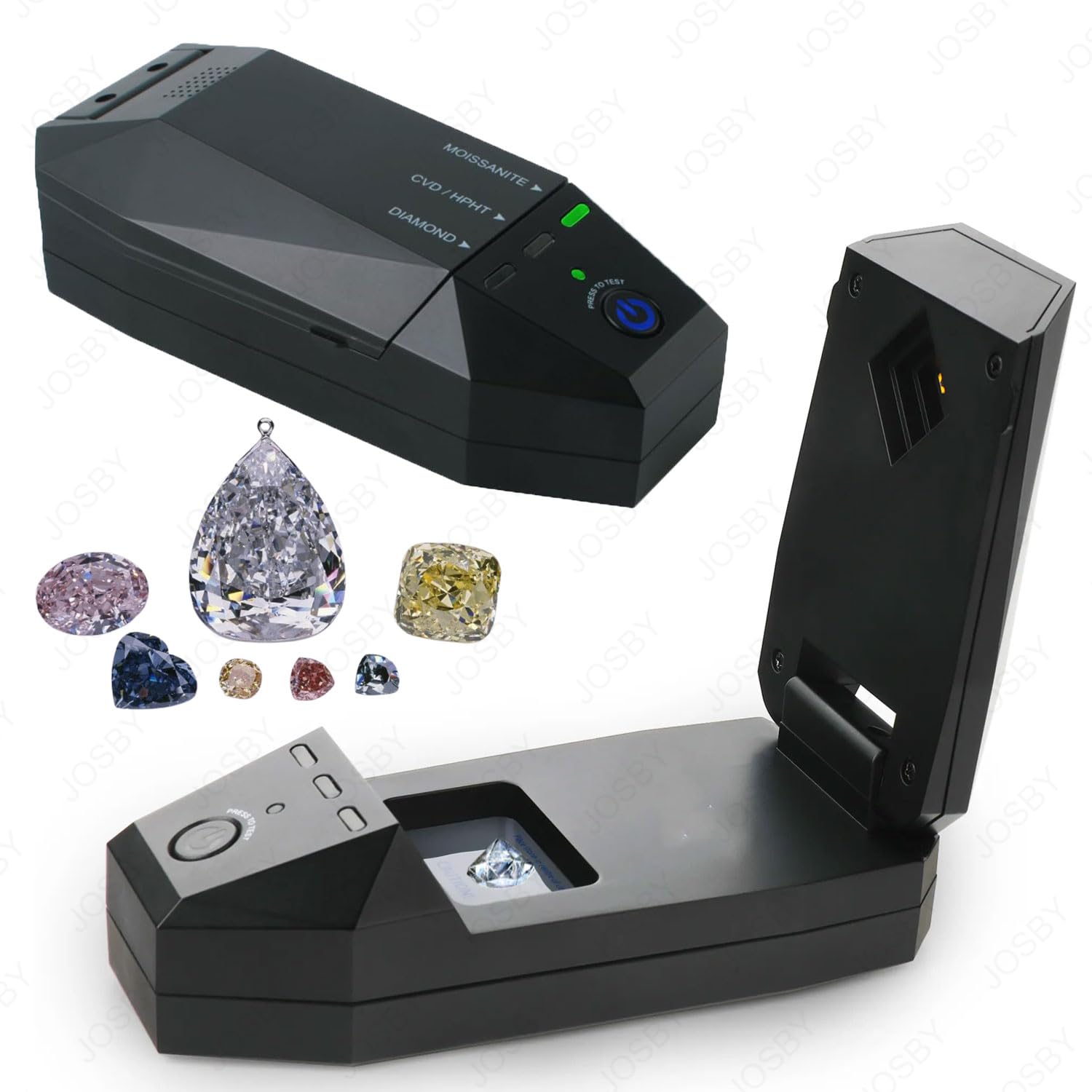 Tester per moissanite per diamanti e non diamanti, strumento di identificazione dei diamanti coltivati in laboratorio ad alta precisione, tester portatile per negozi di gioielli e professionisti