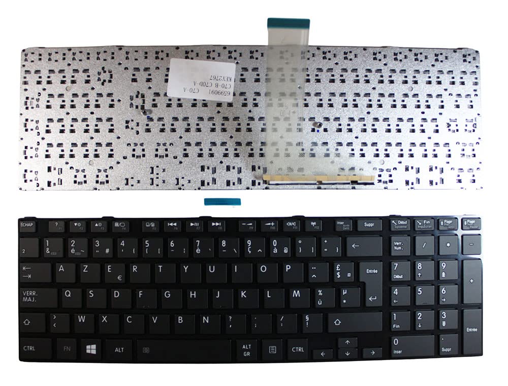 Clavier PC portable Toshiba Satellite C70-B-33J finition noir brillant - 2