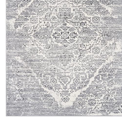 Luxe Weavers Distressed Silver 8X10 Area Rug, Modern, Stain Resistant Carpet, Indoor Oriental Rug #TOP4