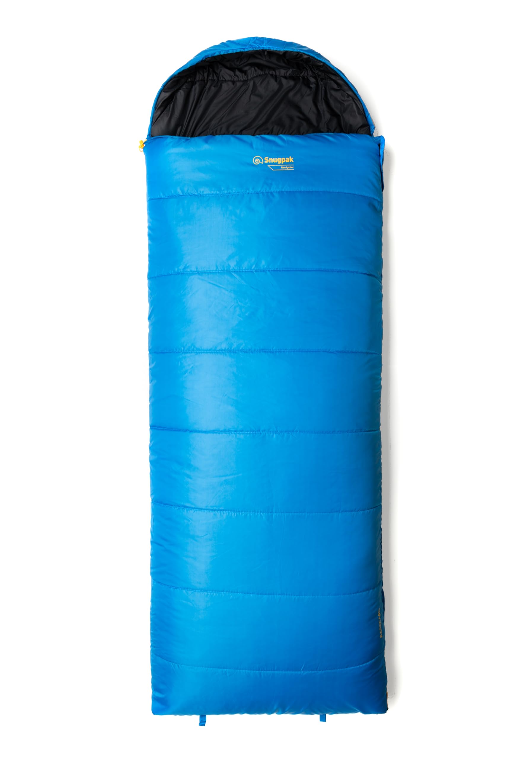 Snugpak Navigator WGTE - Sleeping Bag with Versatile Quilt Option, Siliconised Insulation, Drawcord-Adjustable Hood, Anti-Snag Zipper & Compression Sack - Sleep Bag for Camping & Hiking - Blue (RZ)