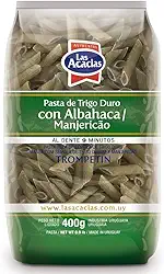 Macarrão de Sêmola de Trigo Durum com Manjericão Penne Las Acacias 400g