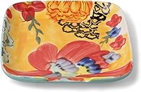 Vista 8 de Colorido soporte de cuchara pintado a mano de 4.75 pulgadas de cerámica para encimera de cocina, estufa de cocina, apto para lavavajillas, multicolor